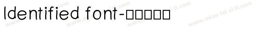 Identified font字体转换